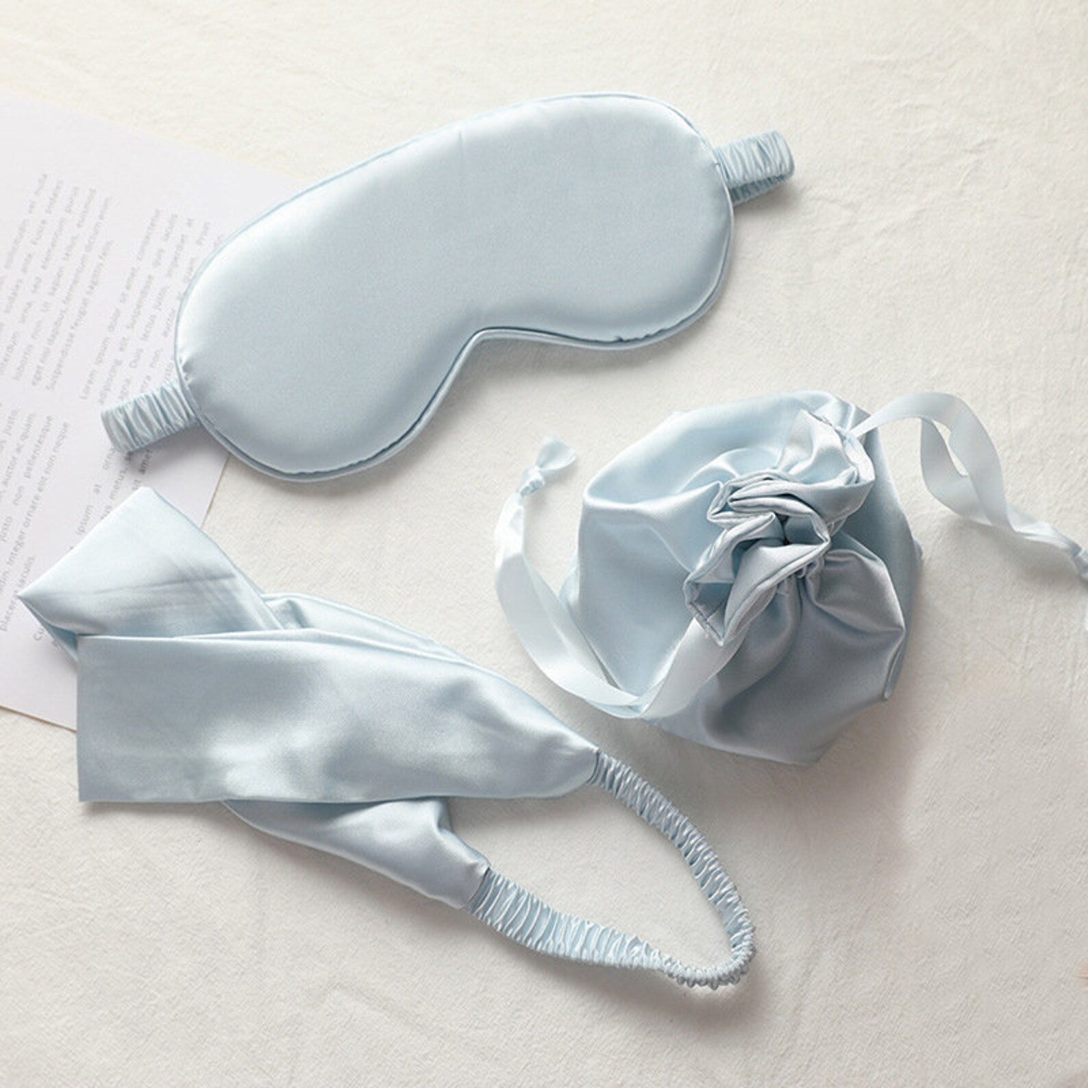 Silky Satin Eye Mask & Hair band Gift Set Ideal for Etsy