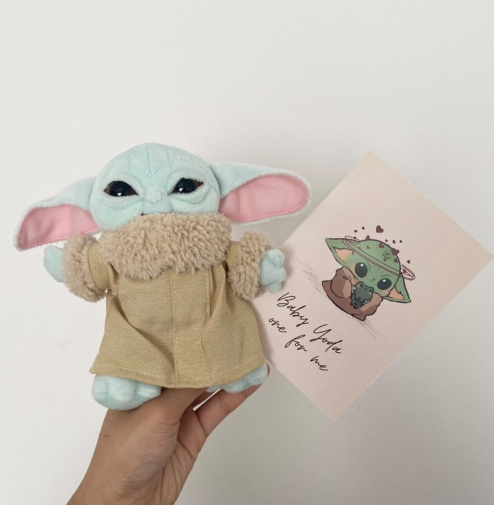 Baby Yoda Mini Keyring Keychain Plush Toy and Card Baby Yoda Etsy