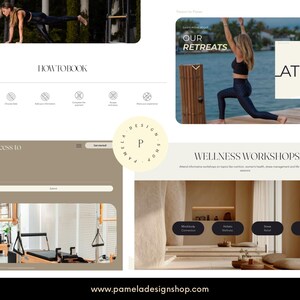 Website design for a Pilates retreat business. Modern, clean and minimalist.