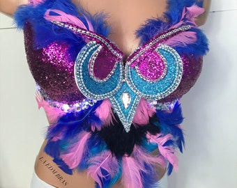 Orlando Electric Owl Bra music festival festival edm plur LED lights carnival rave bra Kinetic Zen : rave wear kandi
