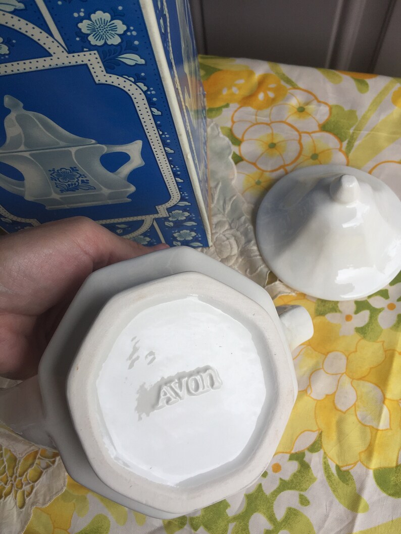 NIB Vintage Avon China Teapot Perfumed Candle Holder 1972 Etsy