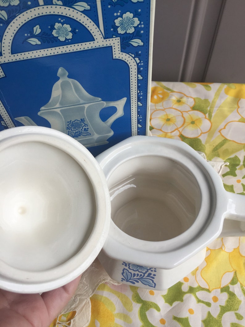 NIB Vintage Avon China Teapot Perfumed Candle Holder 1972 Etsy