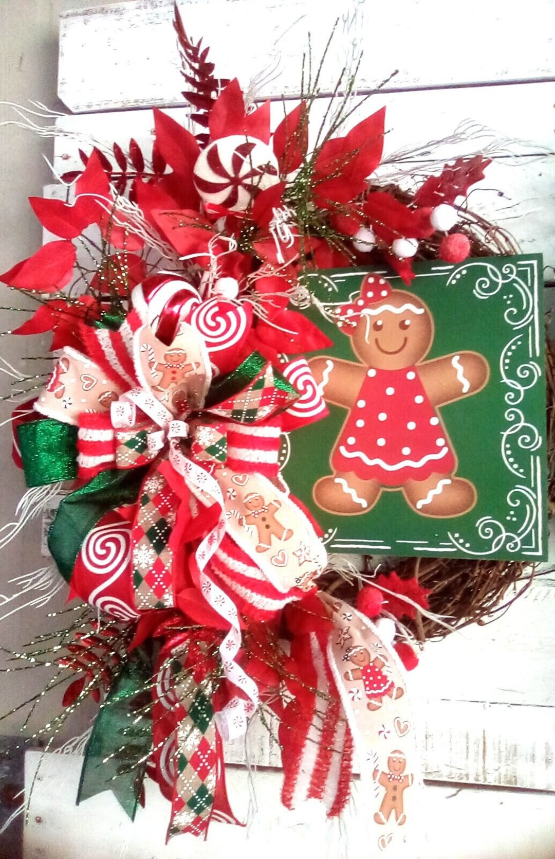 Double Door Wreaths, Gingerbread Boy and Girl Wreaths, Christmas ...