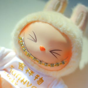 Playperdoll ready-made teeth braces on a labubu accessories for Art toy accessories for doll 17cm