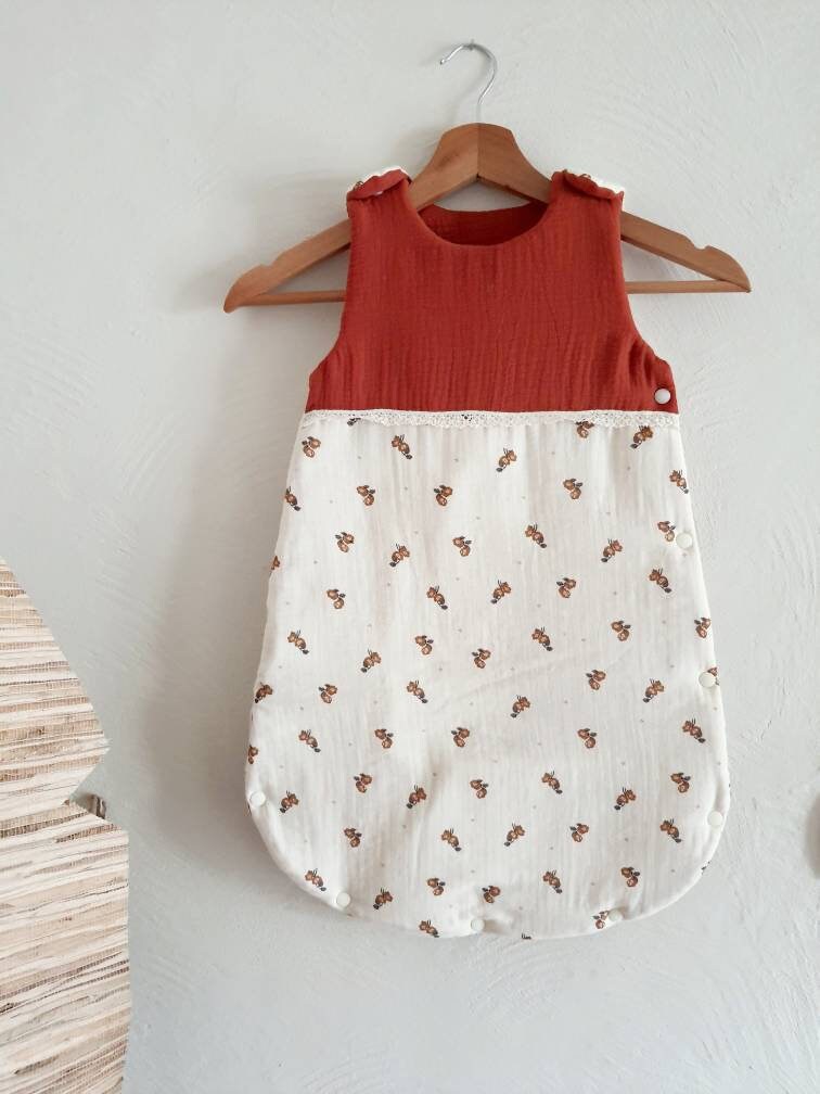 Gigoteuse Olivia Bébé Naissance en Double Gaze de Coton Biologique Nid d'ange