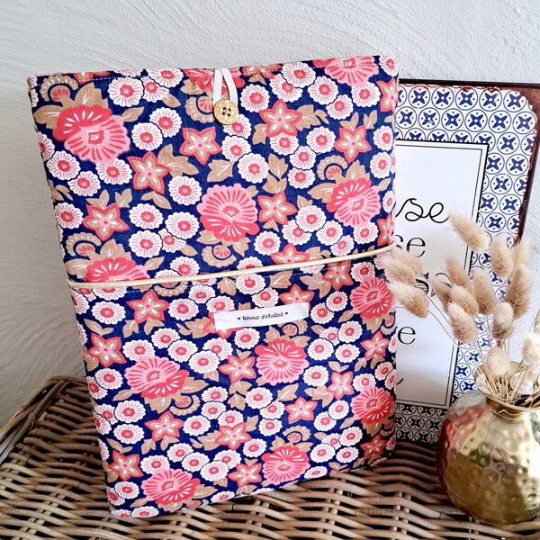 Housse de protection ordinateur tablette tissu Vintage