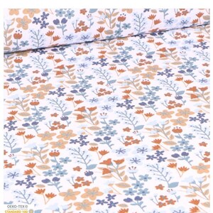 Couverture bébé toute douce - double gaze petites fleurs moutarde - plaid bébé fourrure sherpa