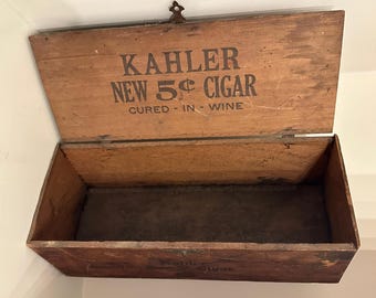 Caja de cigarros Kahler "New 5 Cent" de época