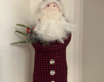 Papá Noel antiguo de estilo vintage con botones