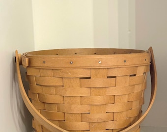 Cesta de frutas tejida Longaberger vintage de 1999