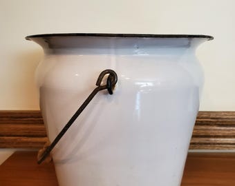 Vintage Enamel Bucket