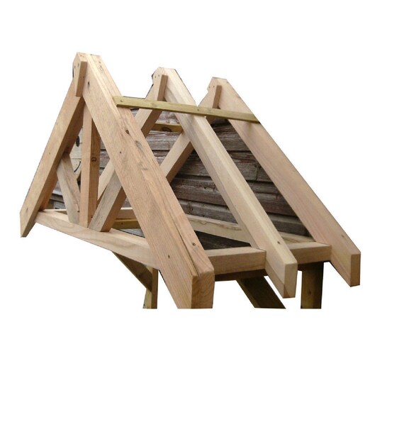 Oak Front Door Canopy Porch Hand Made Porch Size 3 Etsy