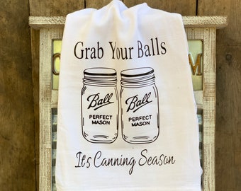 naughty chickens lay deviled eggs but coffee first vintage ball jar Embroidered tea towels embroidered flour sack towels