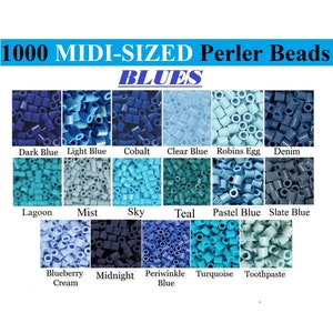 1000 Perler Beads, Perler Melting Beads, Bulk Perler Beads, Perler Bead Lot, Blue Perler Beads, Blue Beads, Melting Beads, Perler Brand