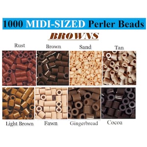 1000 Perler Beads, Perler Melting Beads, Bulk Perler Beads, Perler Bead Lot, Brown Perler Beads, Tan Beads, Melting Beads, Perler Brand