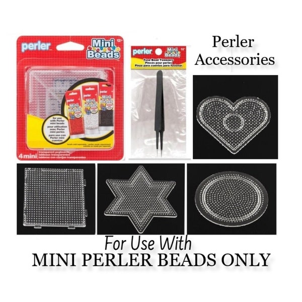 MINI Perler Items, Mini Bead Pegboards, Mini Tweezers, Perler Accessories, Interlocking Pegboards, Melting Beads, Perler Beads, YOU CHOOSE