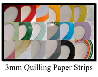 2 packs, Quilling Paper Strip, 240 Strips, Paper Art Craft, Rainbow Quilling, 3mm, 15" Paper Strip, Precision Cut Paper, Approx. 15" long