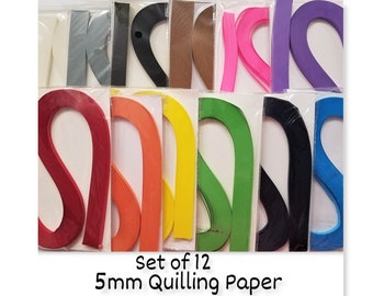 1440 Strips, 5mm Quilling Paper Strips, Paper Art Crafts, Rainbow Quilling, 5mm x 21" Paper Strips, Precision Cut Paper, Approx. 21" long