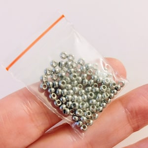 Set of 100, Stainless Steel Beads, 3x2mm Beads, Small Beads, Small Silver Beads, 304 Stainless Steel, Steel Beads, Quality Beads, #49H