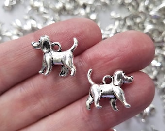 PD-2647-OR 2 Pcs Silver Plated over Brass 5mm x 1.50mm Tiny Dog Bone Charms Dog Pendant Pet Animal Charm Pendant