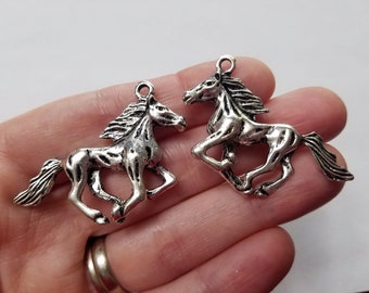 Horse Head Charm Sterling Pony 925 Silver Animal Ornament Trinket Equestrian Jewelry Bracelet Gift