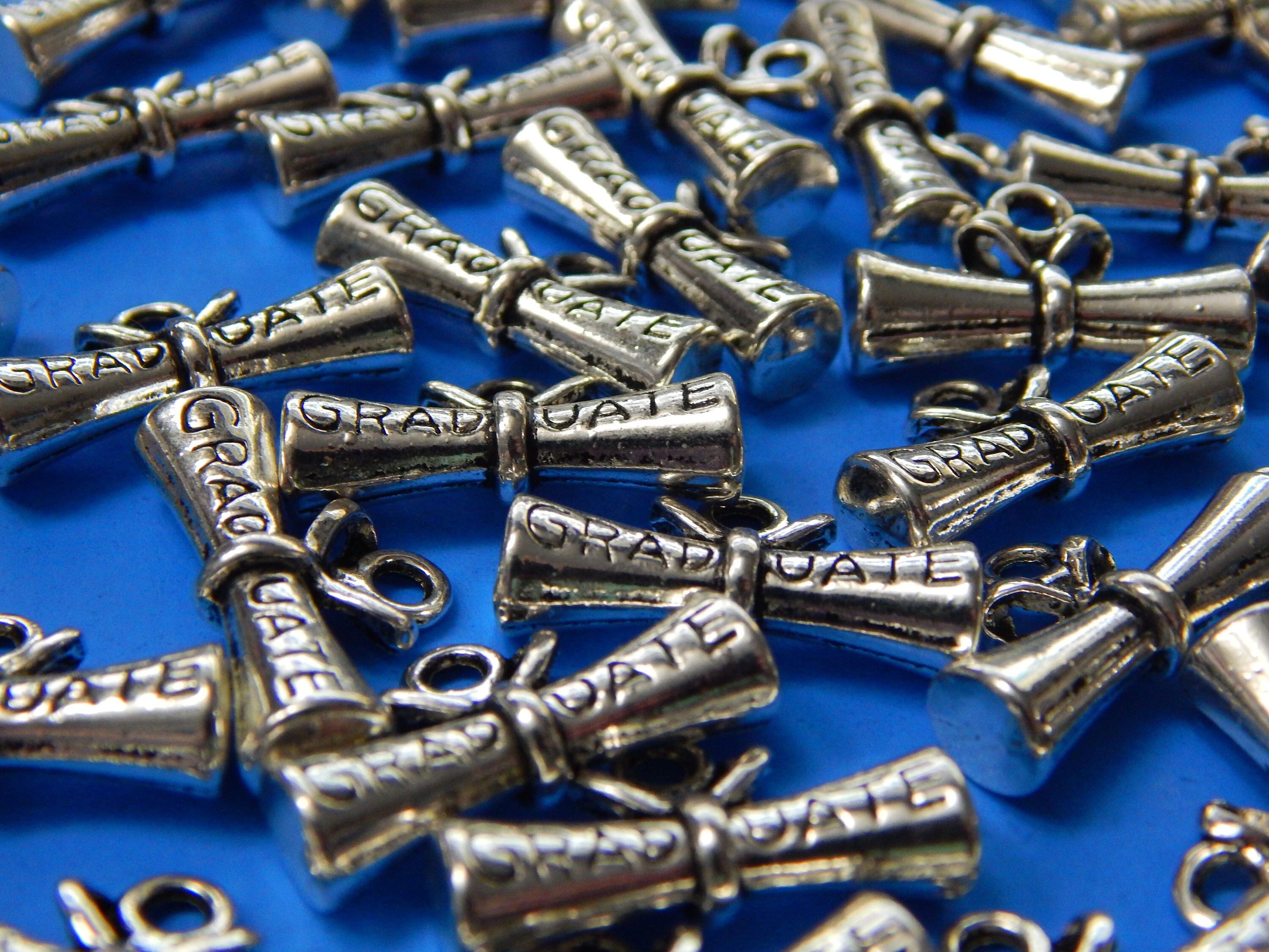 Set of 25 Diploma Charms Graduation Charms Graduate Charm Etsy