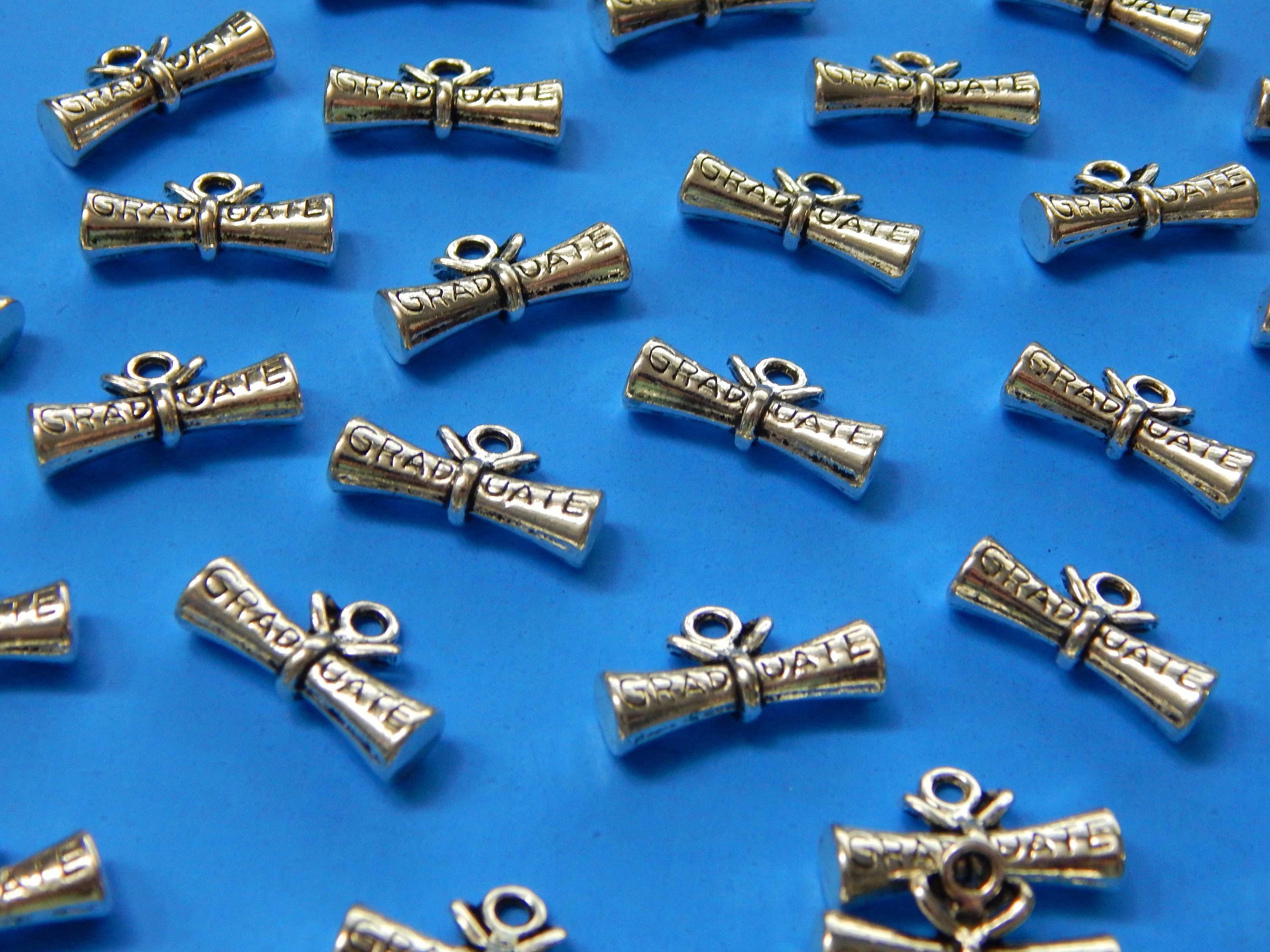 Set of 25 Diploma Charms Graduation Charms Graduate Charm Etsy
