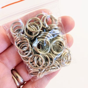100, 12mm Jump Rings, Silver Jump Rings, Closed but Unsoldered, Jump Rings, Jewelry Findings, Jewelry Crafting, Jewelry Making, 1A image 10
