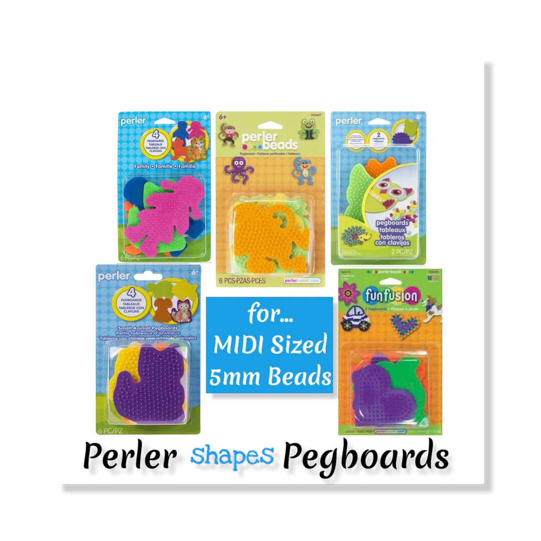 Perler Fused Bead Pegboard Set Shapes Large, 5 Pieces 