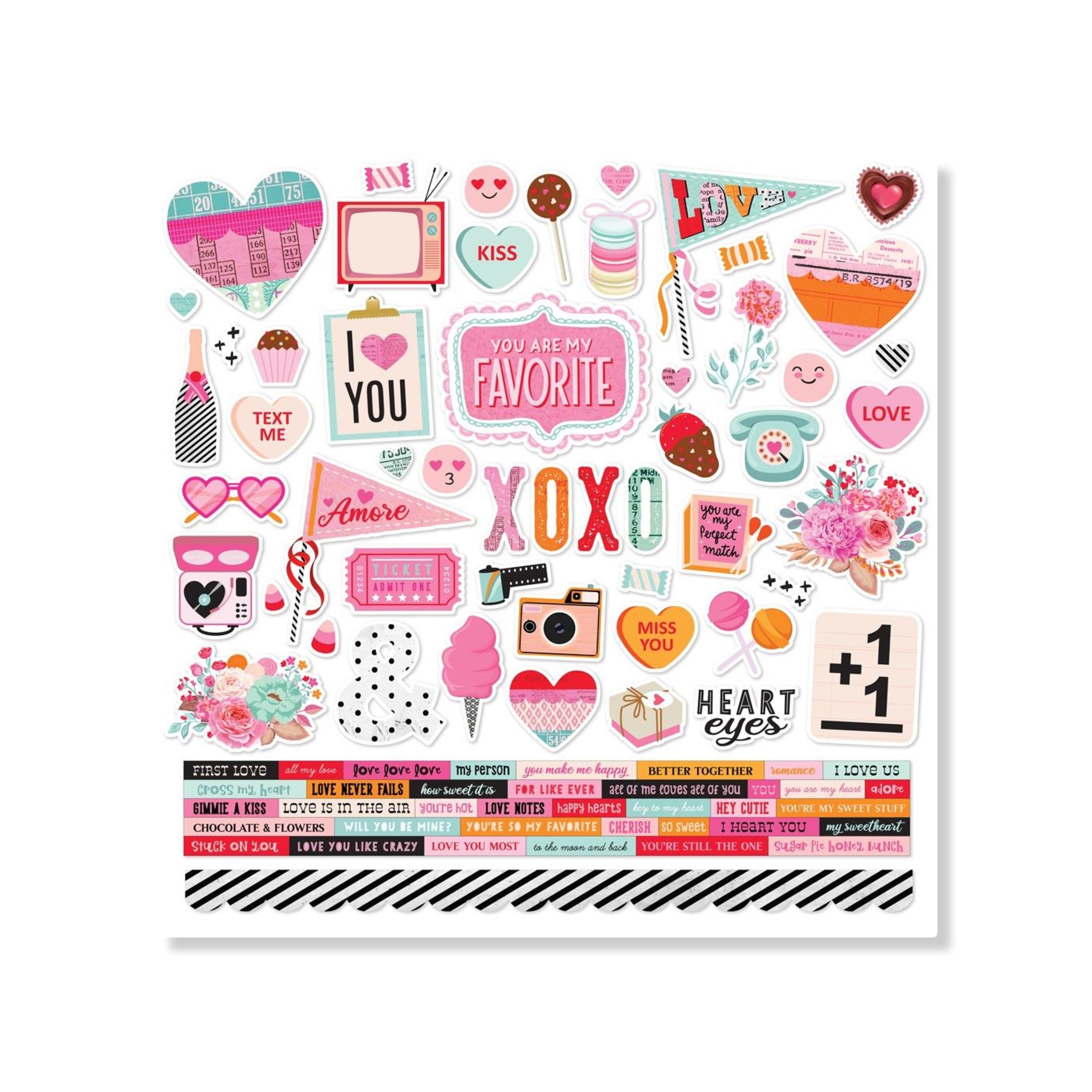 Heart Eyes Cardstock Stickers - Simple Stories