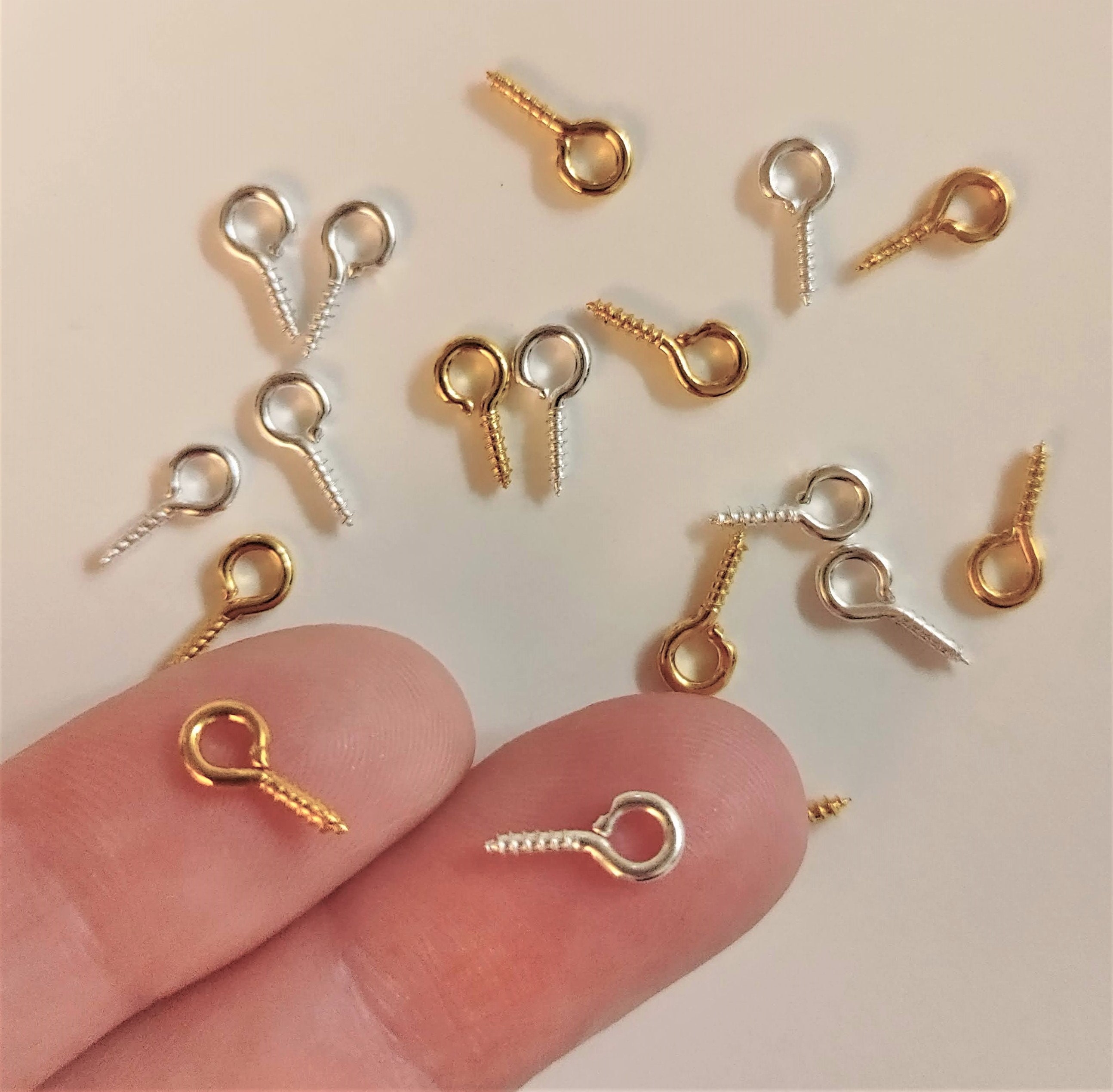 Golden Stainless steel Screw Eyepins 8x4 mm-perfect for create