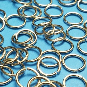 100, 12mm Jump Rings, Silver Jump Rings, Closed but Unsoldered, Jump Rings, Jewelry Findings, Jewelry Crafting, Jewelry Making, 1A image 2