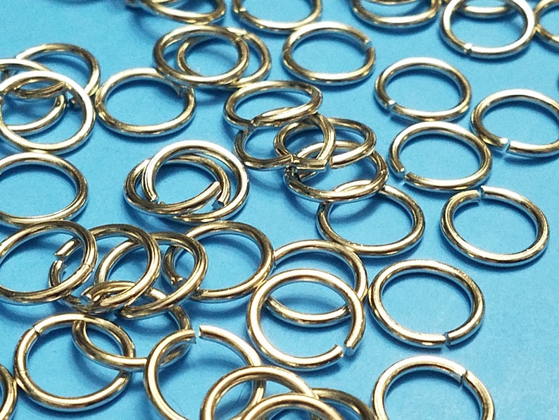 100, 12mm Jump Rings, Silver Jump Rings, Closed but Unsoldered, Jump Rings, Jewelry Findings, Jewelry Crafting, Jewelry Making, 1A image 2