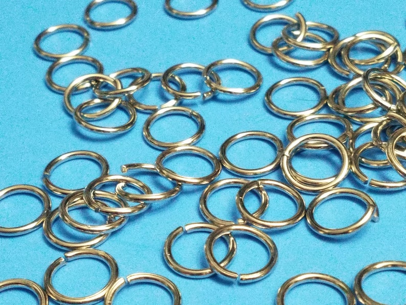 100, 12mm Jump Rings, Silver Jump Rings, Closed but Unsoldered, Jump Rings, Jewelry Findings, Jewelry Crafting, Jewelry Making, 1A image 4