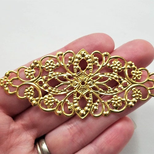 Set of 10 Filigree Findings Detailed Lace Bronze Iron - Etsy