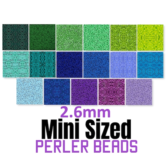 2000 MINI Perler Beads, Mini Fuse Beads, Bulk Perler Beads, Perler Bead  Lot, Melting Beads, Green Beads, Blue Beads, Purple Beads, Perler 