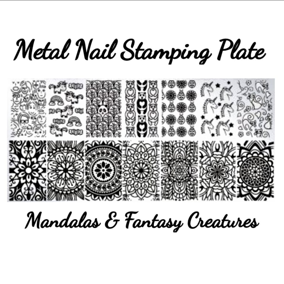 1 Stainless Steel Nail Stamping Plate Mandala Designs Nail 