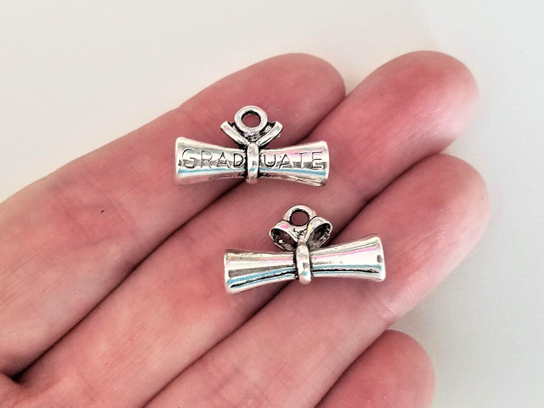 Set of 25 Diploma Charms Graduation Charms Graduate Charm Etsy