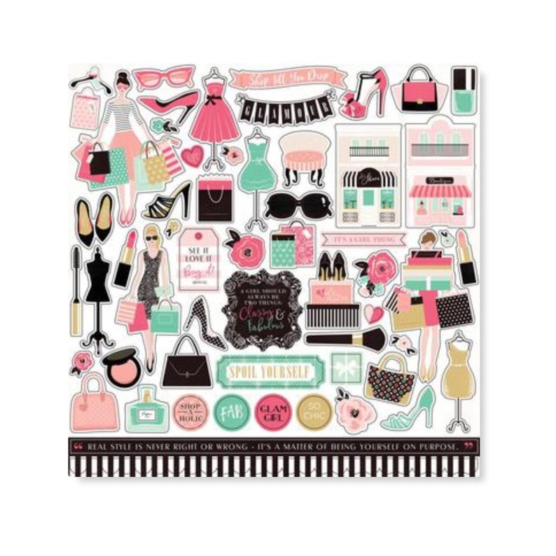 Fashionista Stickers 12X12 Sticker Scrapbook Etsy
