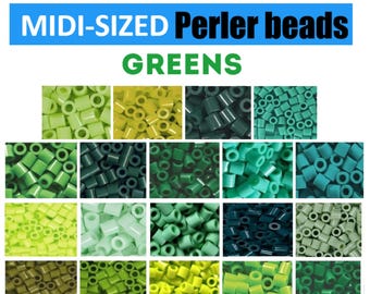 1000 Perler Beads, Perler Melting Beads, Bulk Perler Beads, Perler Bead Lot, Green Beads, Green Perler Beads, Melting Beads, Perler Brand