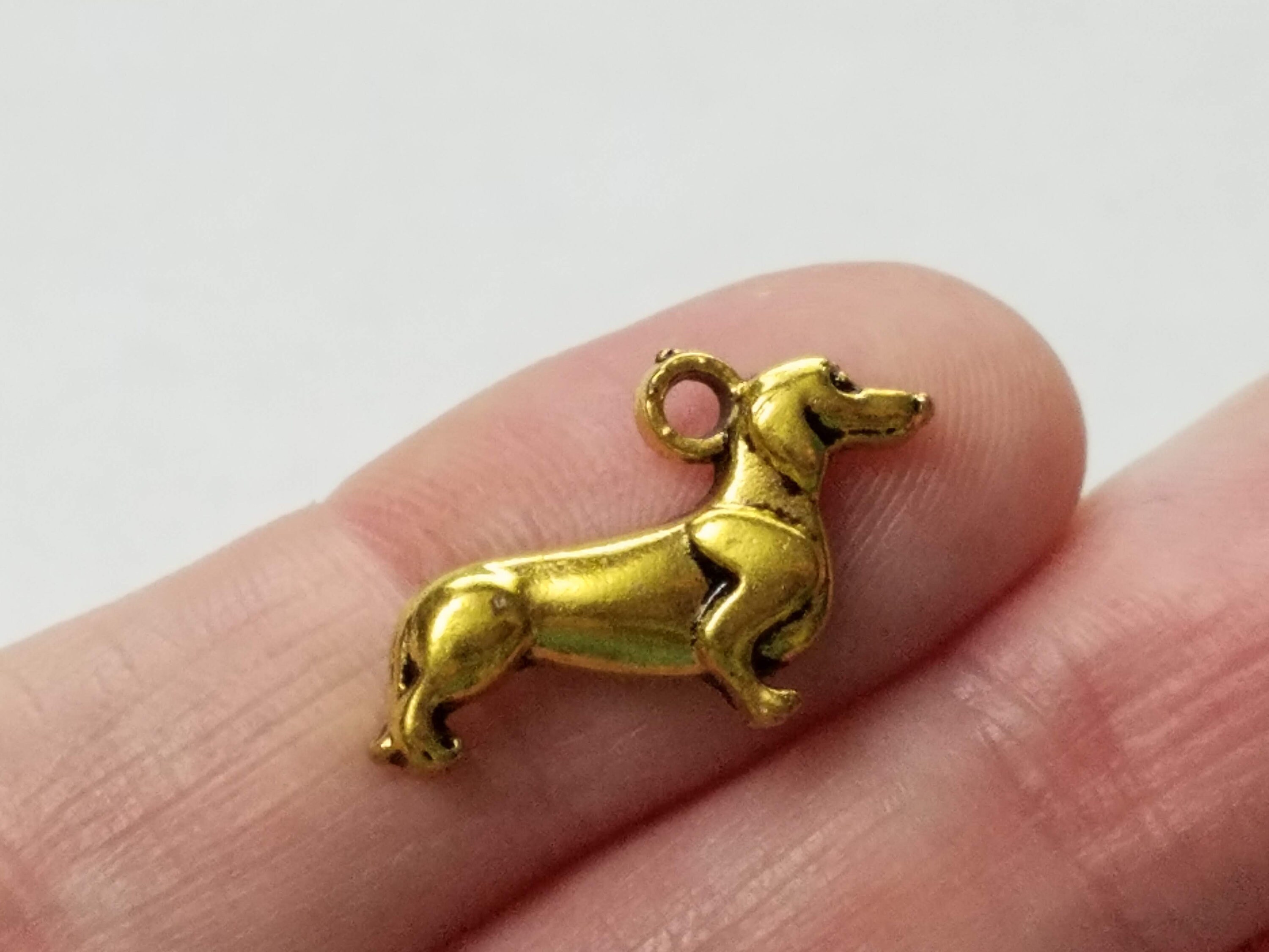 PD-2647-OR 2 Pcs Silver Plated over Brass 5mm x 1.50mm Tiny Dog Bone Charms Dog Pendant Pet Animal Charm Pendant