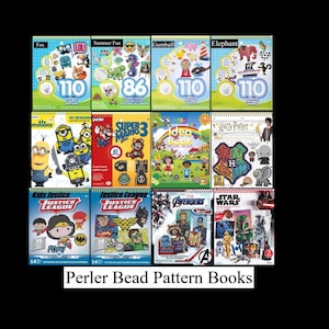 NEW! Perler Patterns, Pattern Book, Star Wars, Super Mario 3, Minions, Justice League, Avengers, Melting Beads, Perler Beads