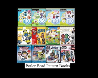 NEW! Perler Patterns, Pattern Book, Star Wars, Super Mario 3, Minions, Justice League, Avengers, Melting Beads, Perler Beads