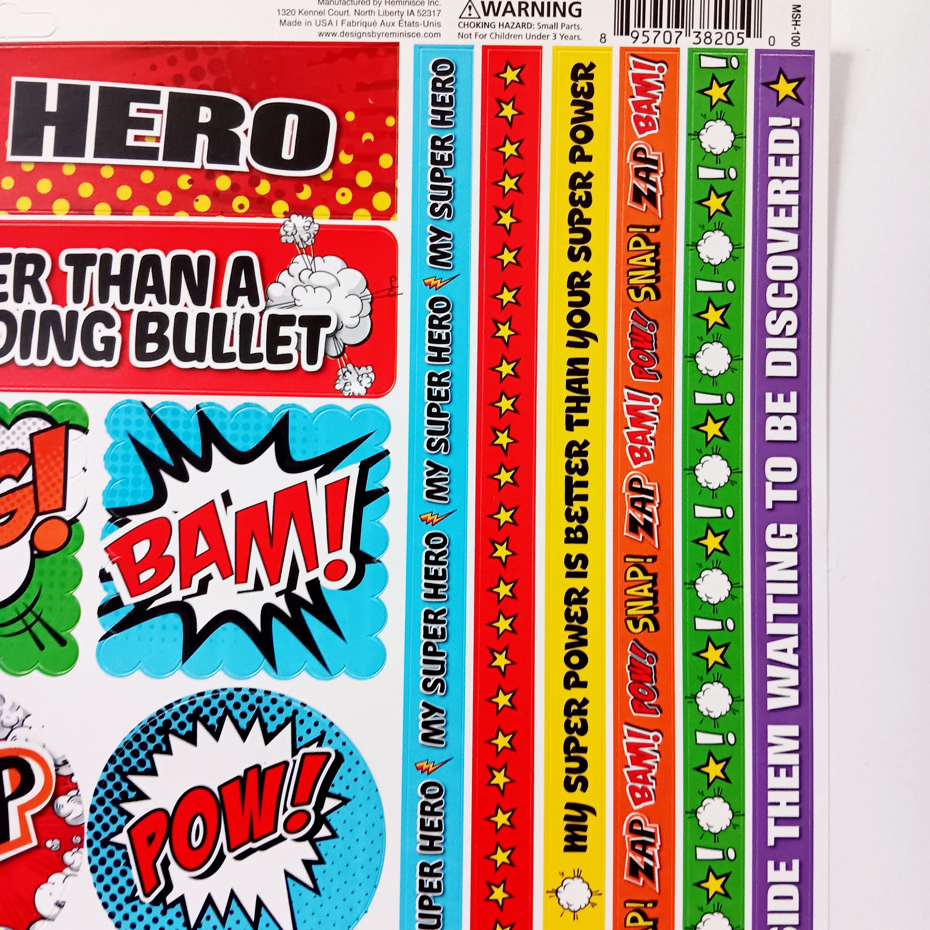 My Super Hero Stickers, Action Figure Stickers, 12 Inch Cardstock ...