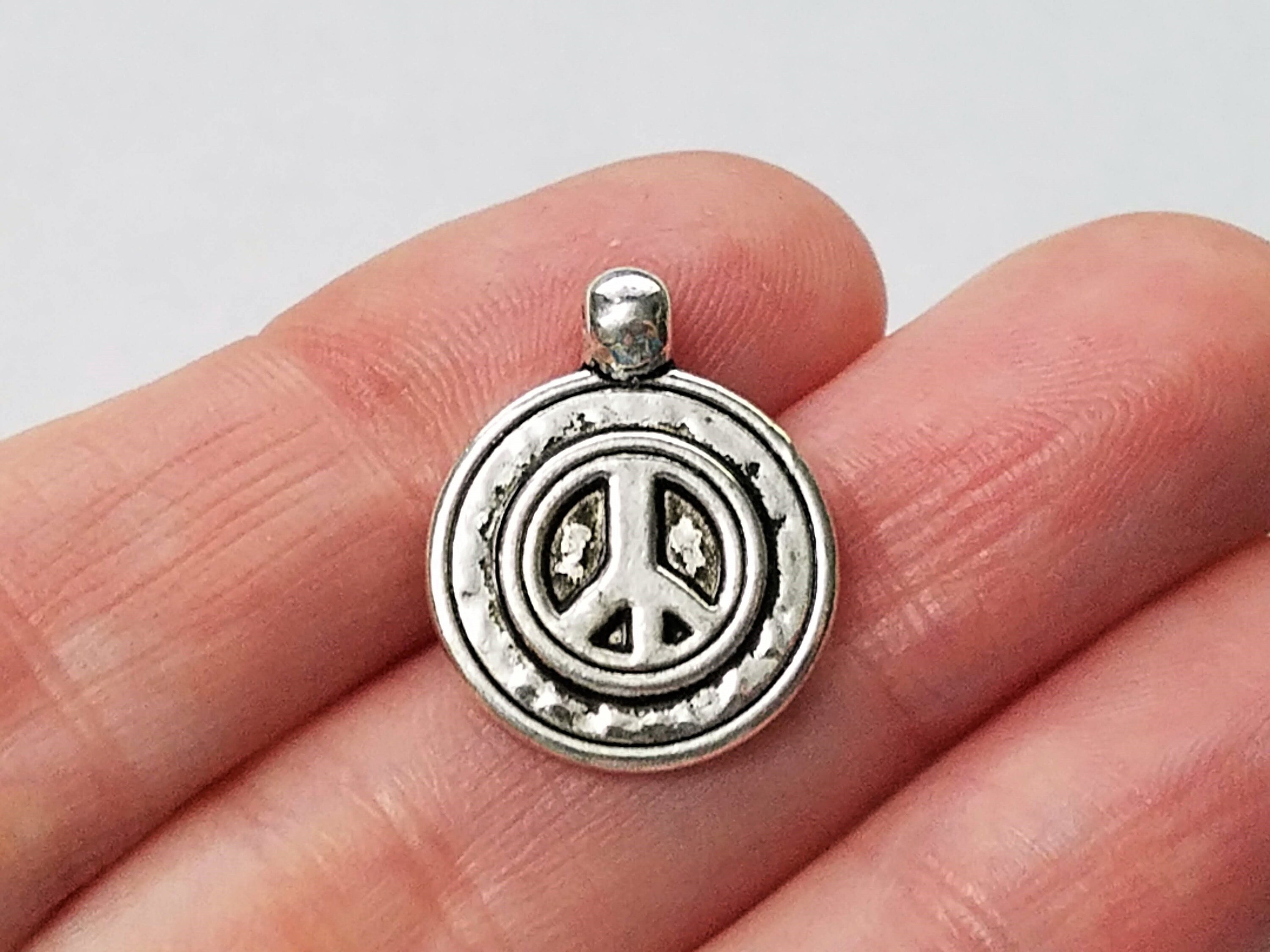 Set of 14 Peace Signs Charms Peace Charms Peace Pendants Etsy