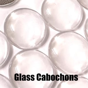 Glass Cabs, Pendant Trays, 25mm, Half Dome Cabochons, Silver Pendant Trays, Photo Jewelry, Pendant Making, Glass Cabochons, Pendant Making image 7