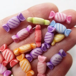 Set of 100, Acrylic Candy Beads, Plastic Beads, Acrylic Beads, Mixed Color Candies, Sweet Beads, Craft Beads, Jewelry Making, 24i