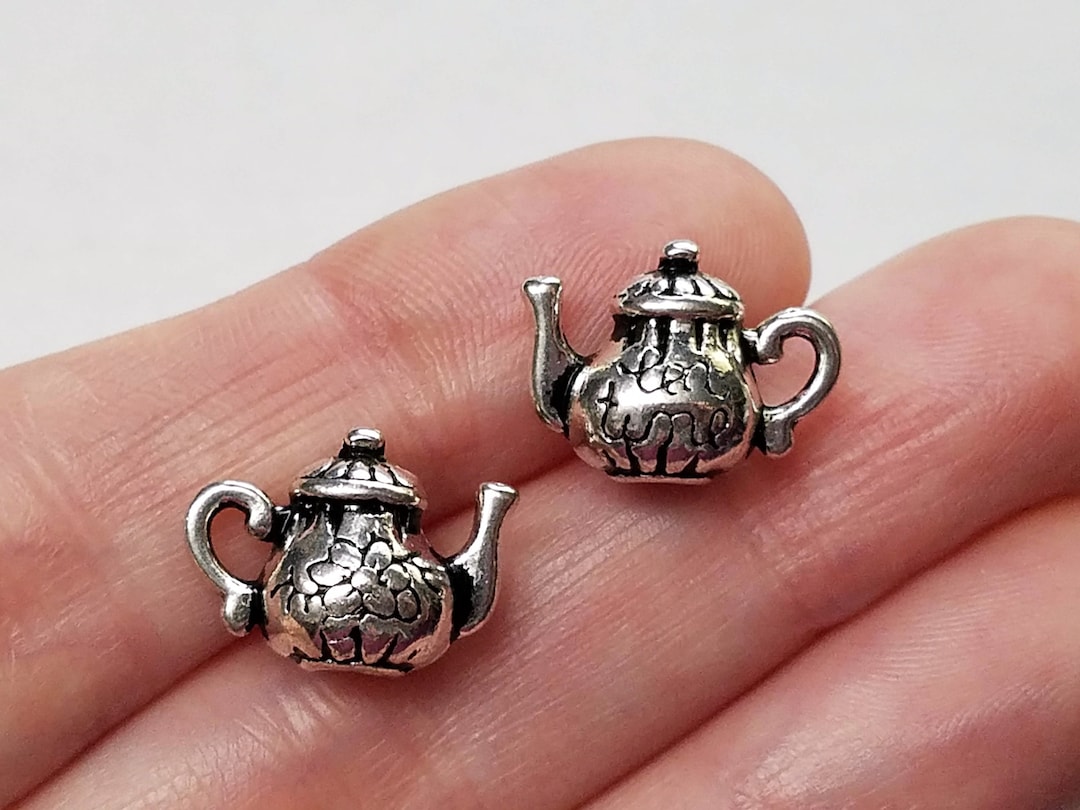 Set of 15 Silver Teapots Teapot Charms Teapot Pendants Tea Etsy