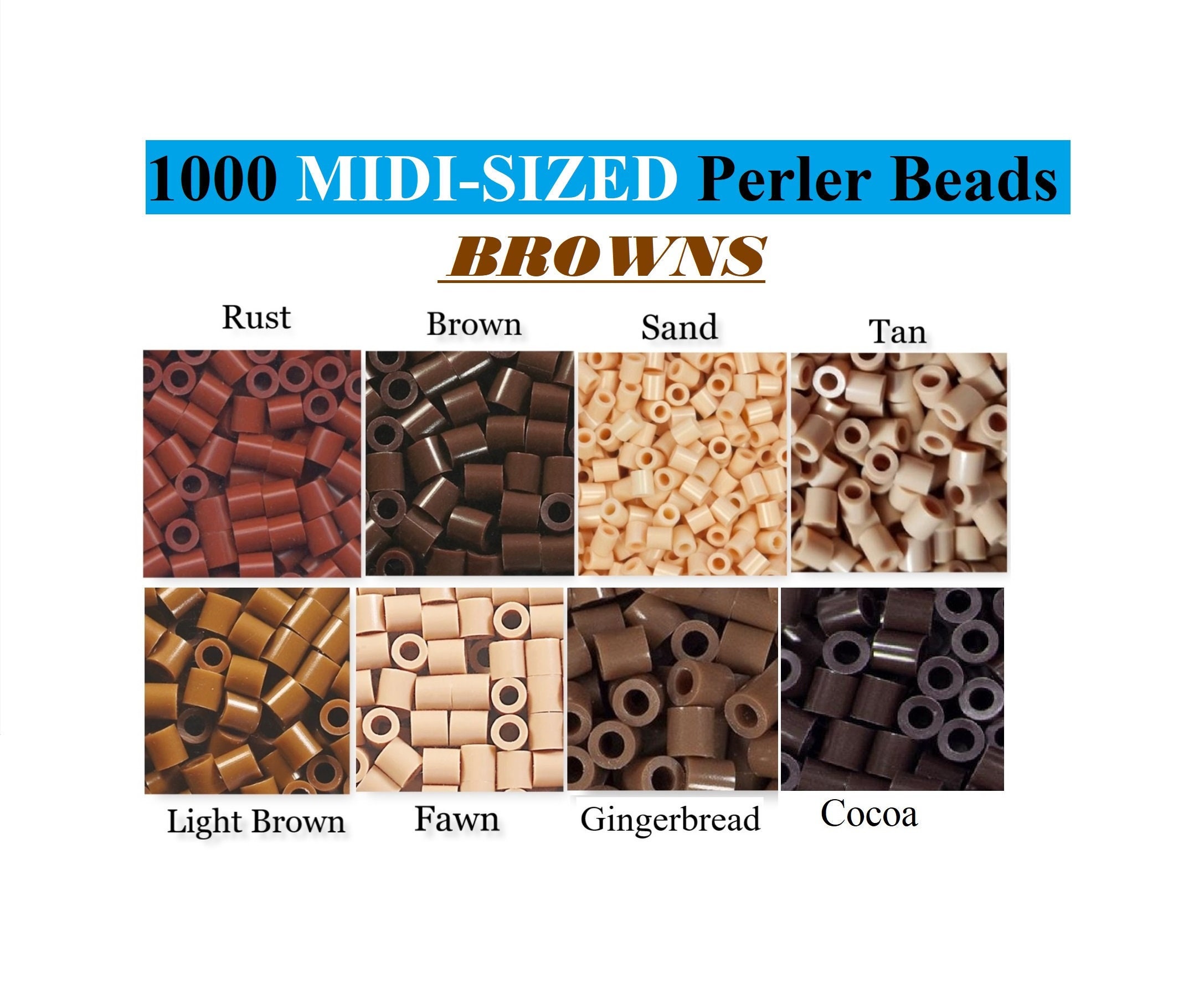  Perler Beads Fuse Beads for Crafts, 1000pcs, Red, 6.5