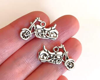 Set of 20 pcs, Silver Motorcycles, Motorcycle Charms, Bike Jewelry, Bike Pendants, Motorbikes, Motorcycle Gifts, Motorcycles, Biking, #81A